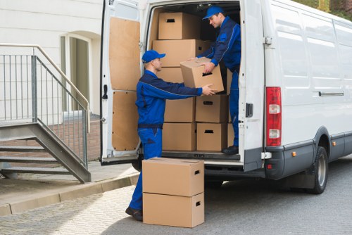 Clapton house removalists loading a van with household items
