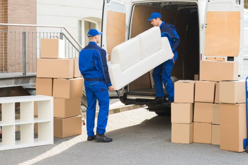 Careful packing materials for fragile items during Clapton removals