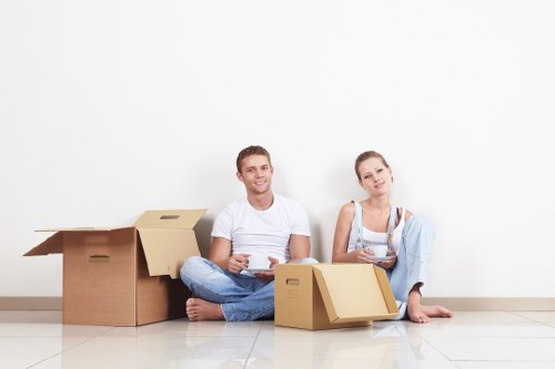 Careful handling of office equipment during a Clapton move