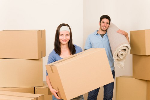 Professional movers loading a van for a Clapton relocation