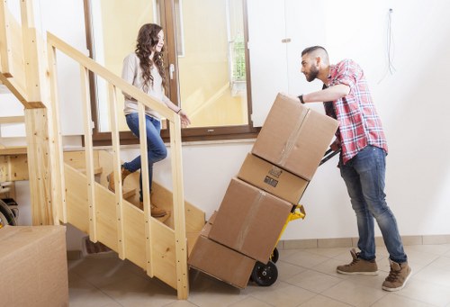 Safe loading practices during a moving job